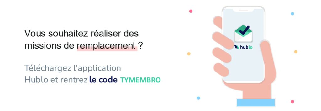 S'inscrire sur Hublo avec le code TYMEMBRO